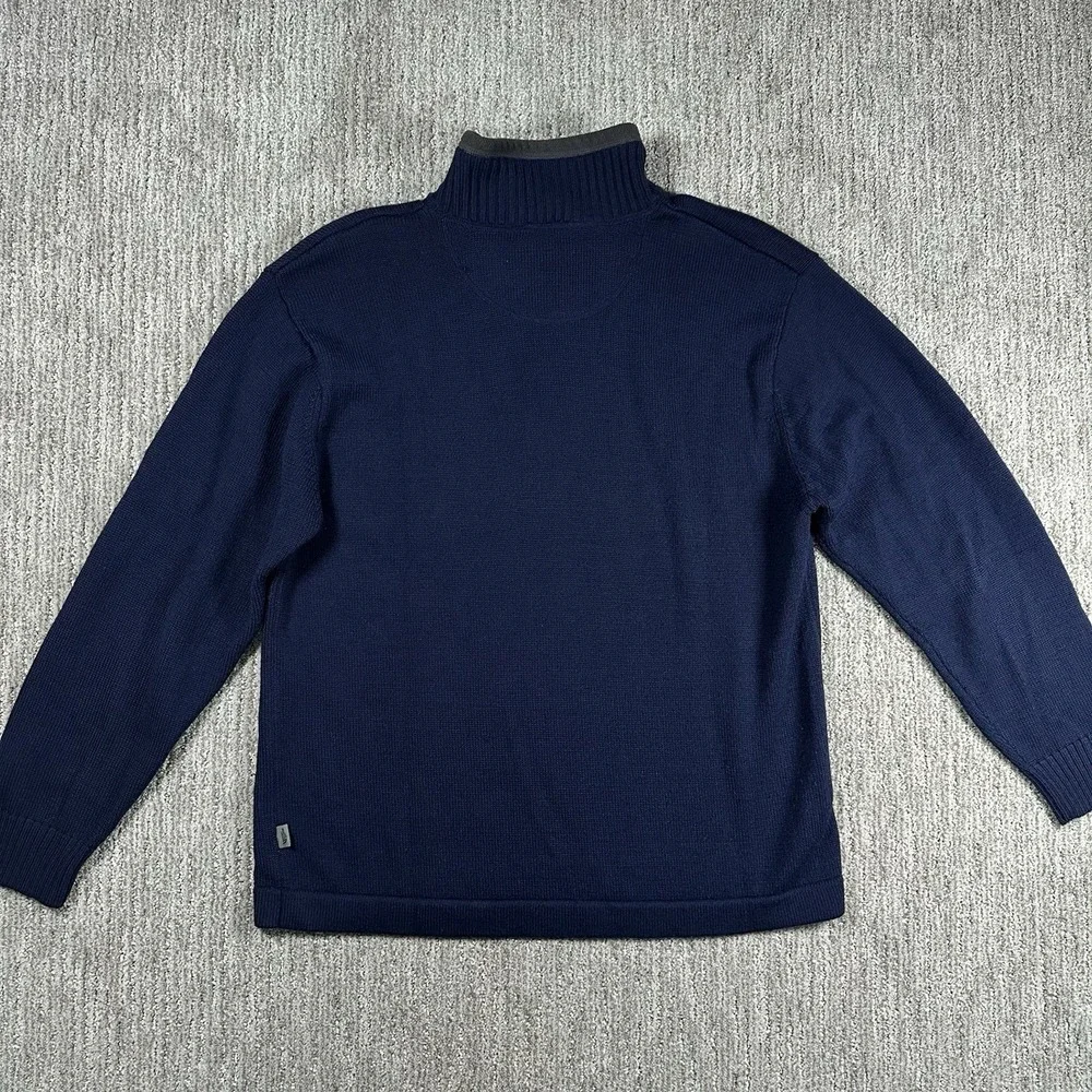 The North Face A5 Series‎ 1/4 Zip Sweater Pullover Wool Blend Men's L Blue